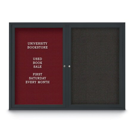 United Visual Products Corkboard, Cobalt/White, 36" x 36" UV436H-WHITE-COBACC